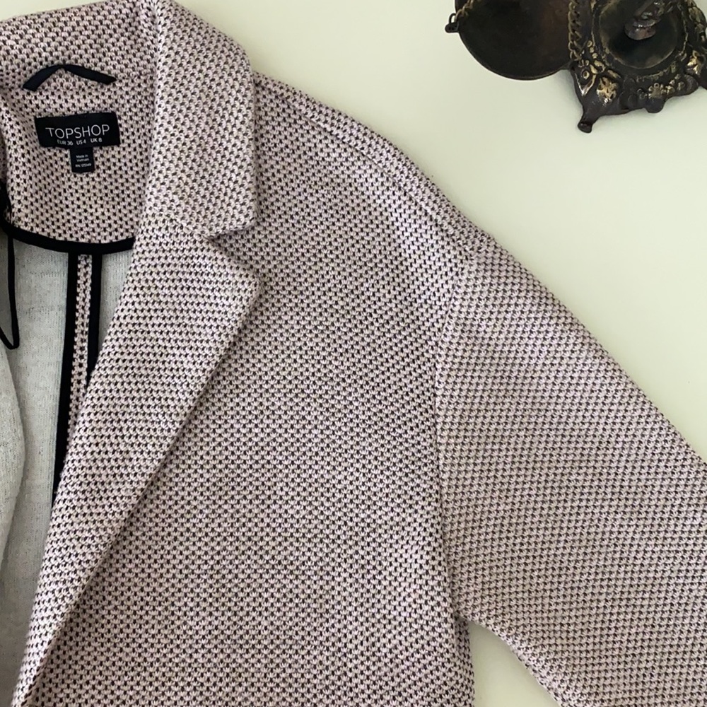 Topshop | Textured Knit Coat in Nude • 4 US - Picture 12 of 16
